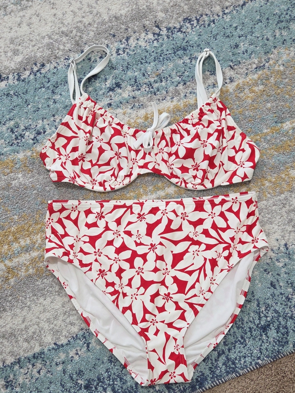 LOFT Red And White Bikini